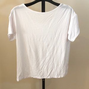 Fabletics white low back yoga shirt never worn
